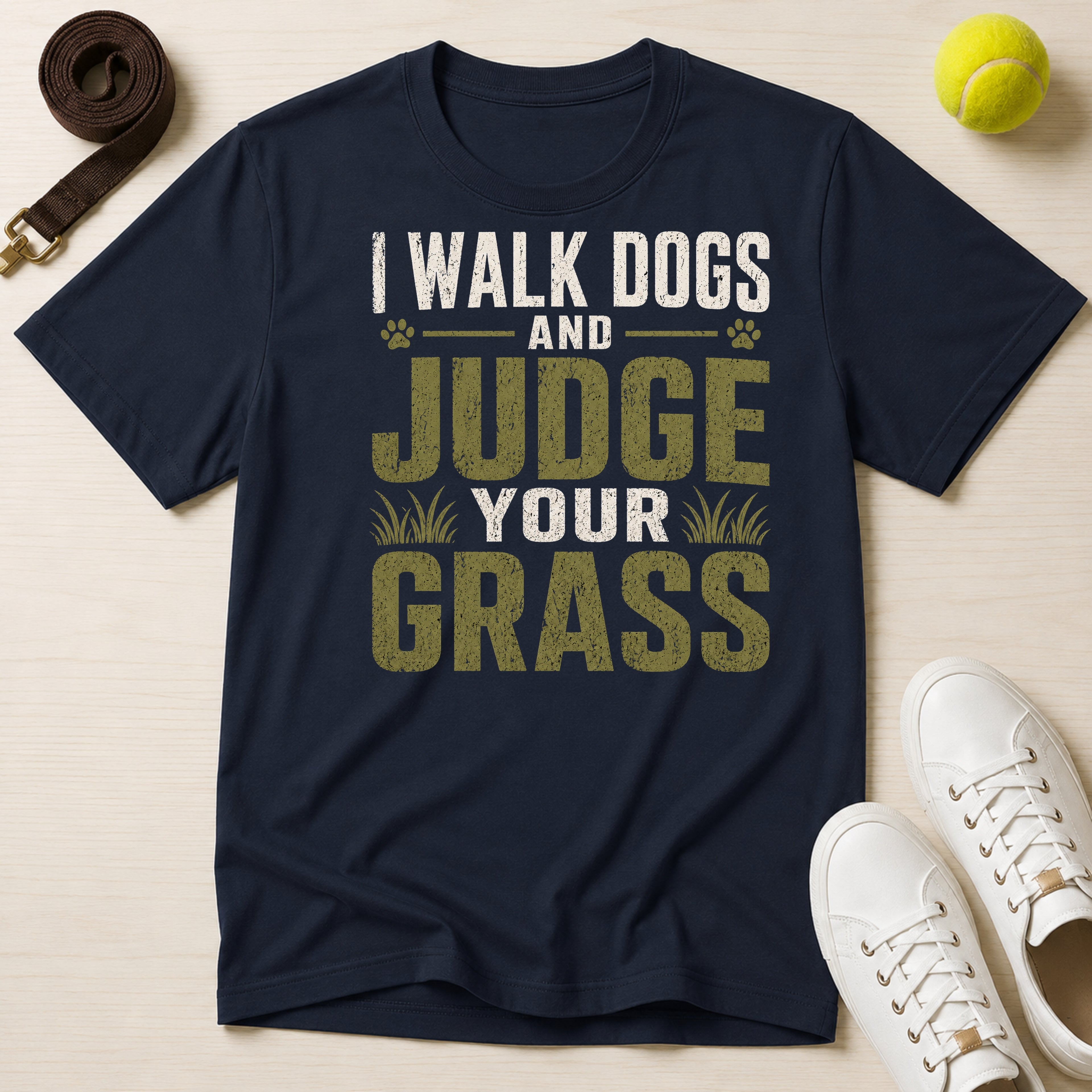 I Walk Dogs and Judge Your Grass T-Shirt