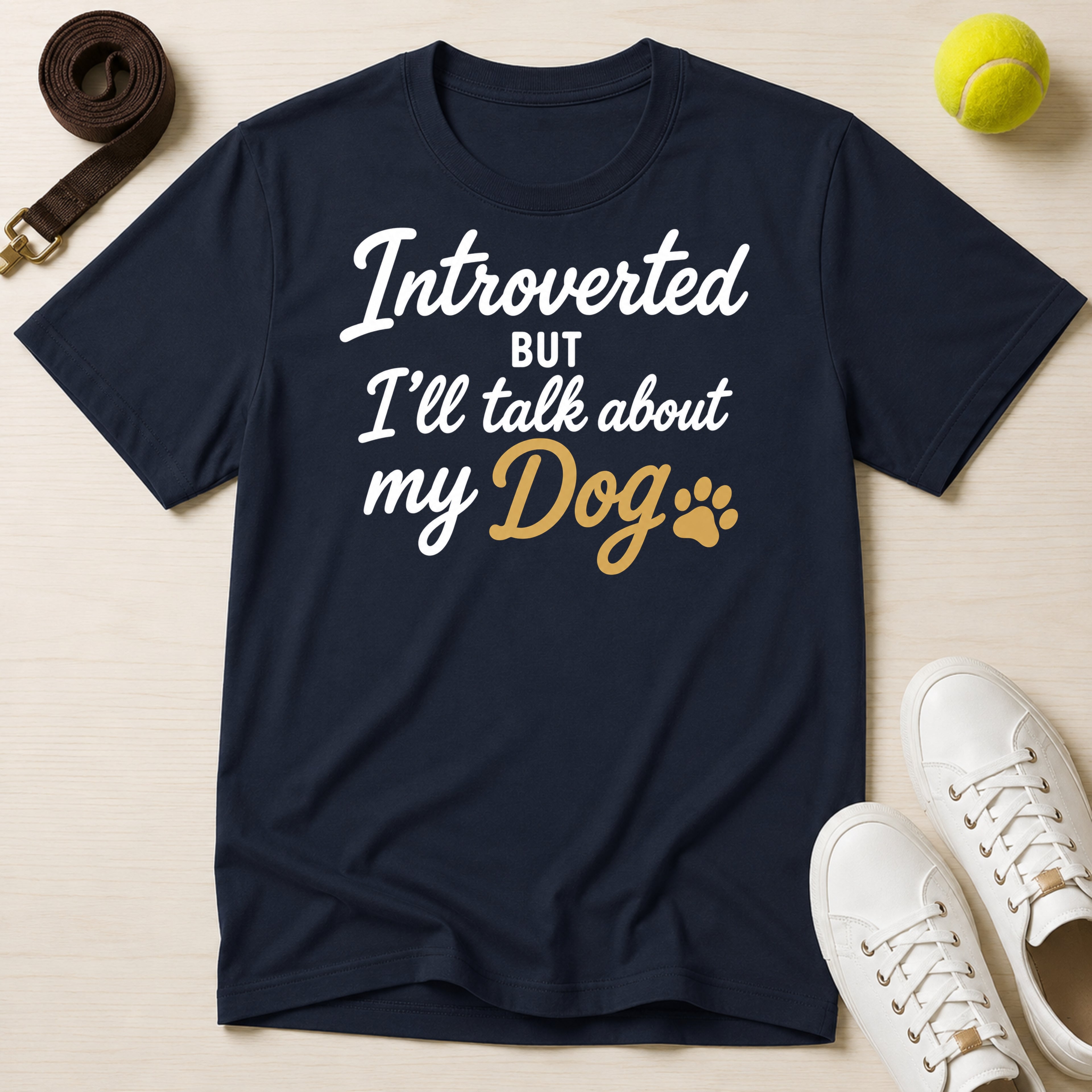 Introverted But I'll Talk About My Dog T-Shirt