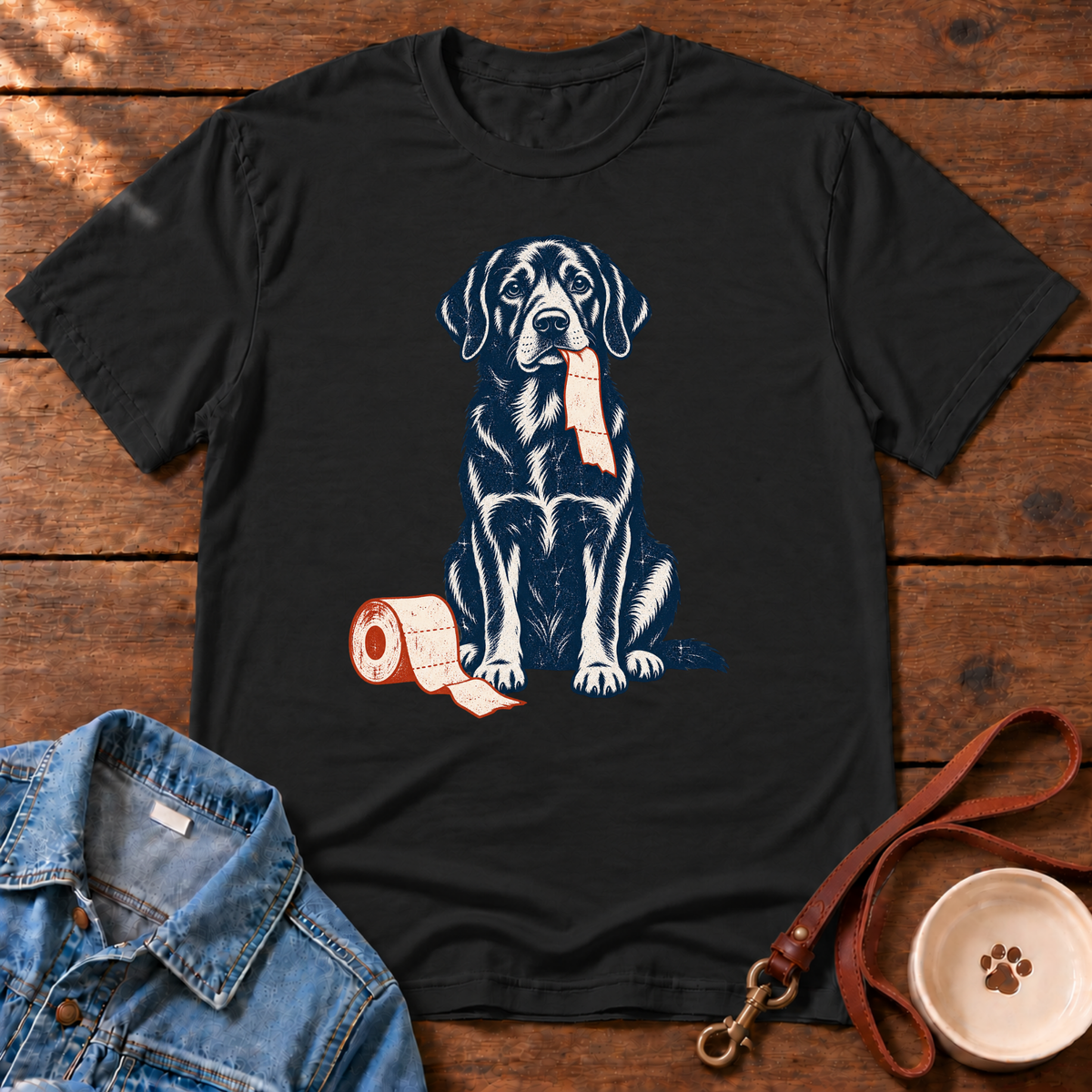 Labrador with Toilet Paper T-Shirt