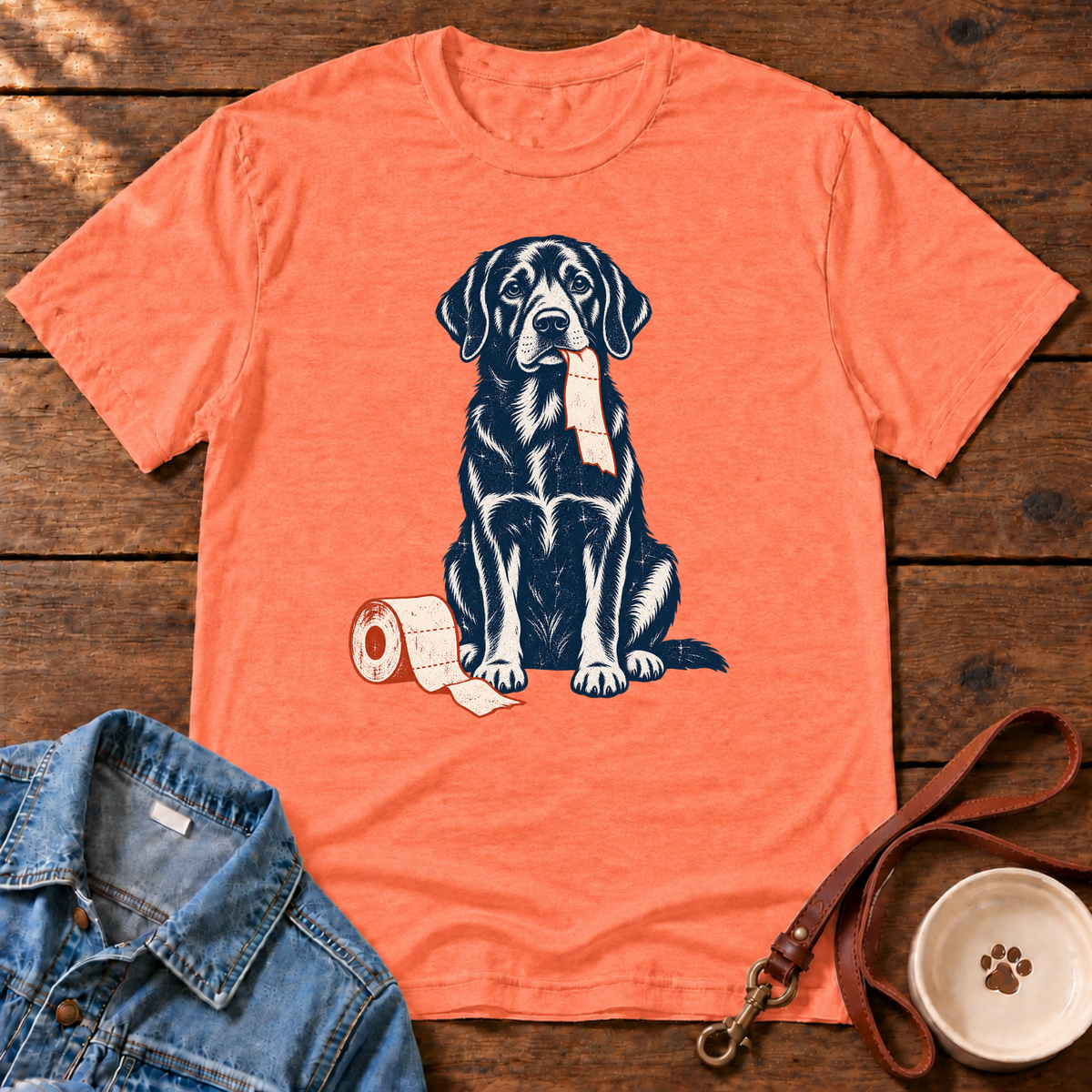 Labrador with Toilet Paper T-Shirt
