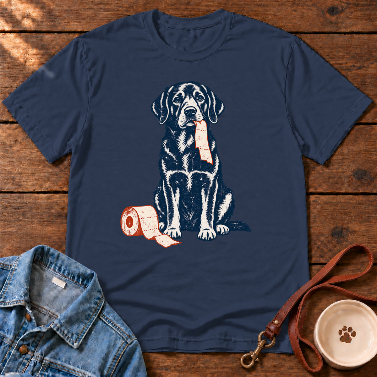 Labrador with Toilet Paper T-Shirt