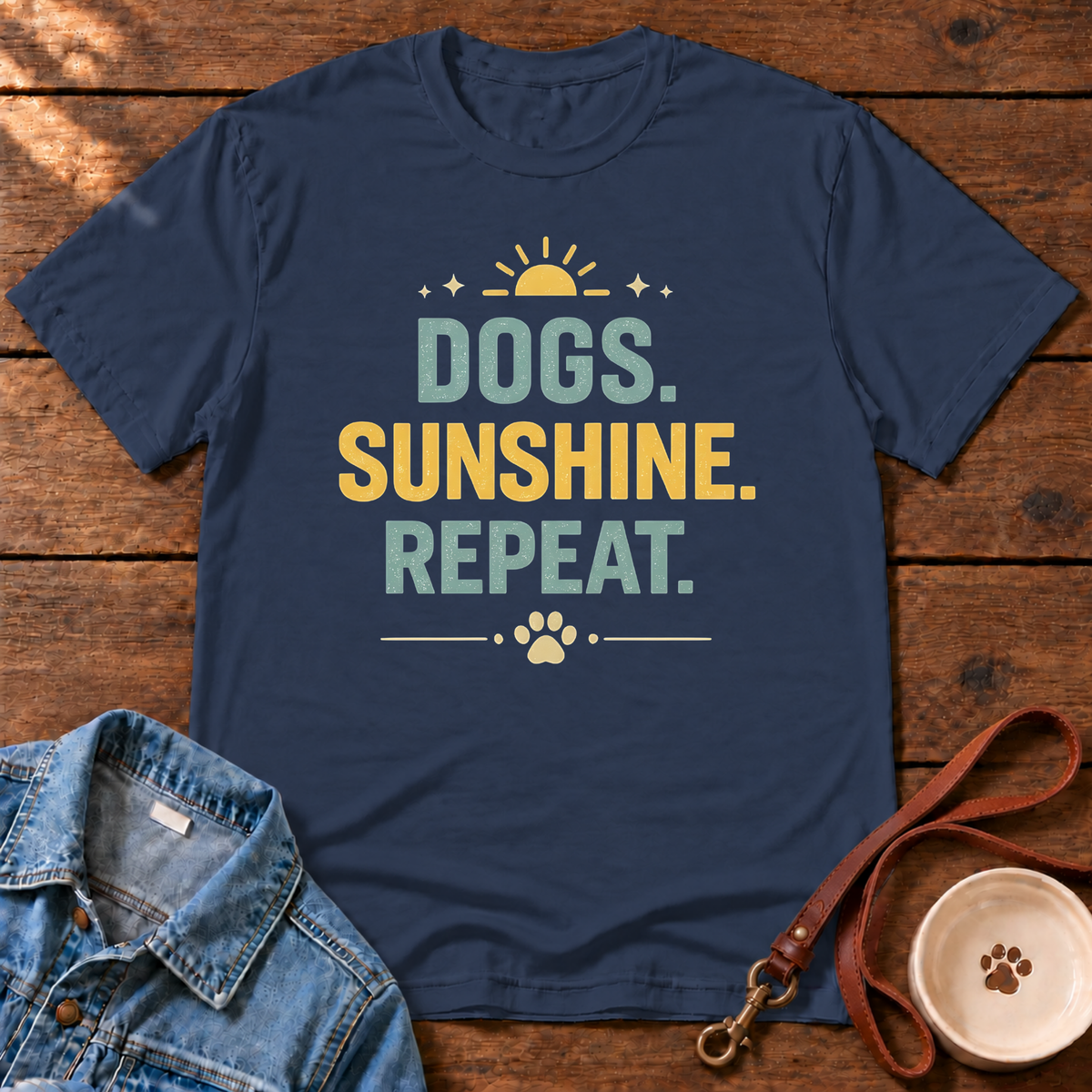 Dogs. Sunshine. Repeat. T-Shirt