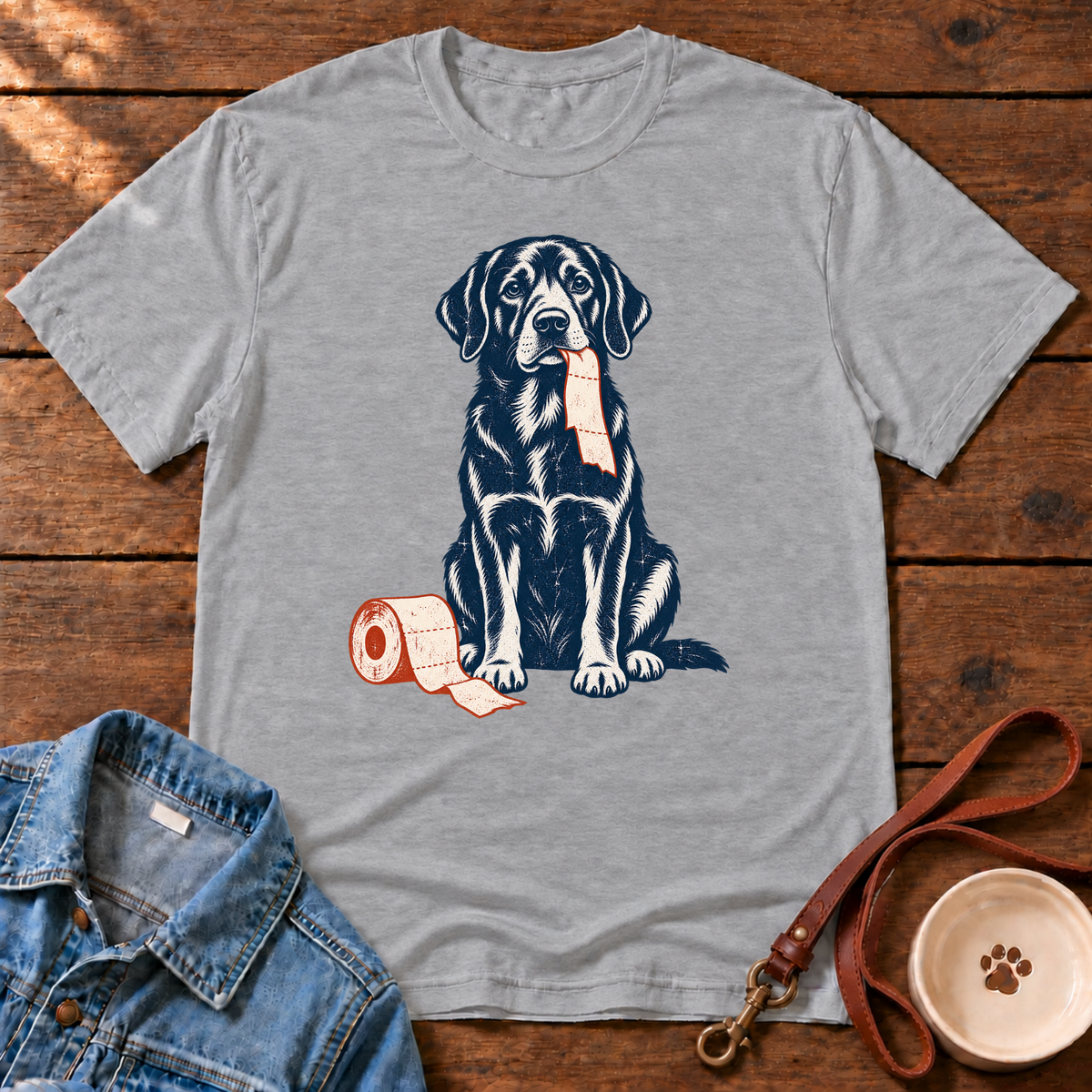 Labrador with Toilet Paper T-Shirt