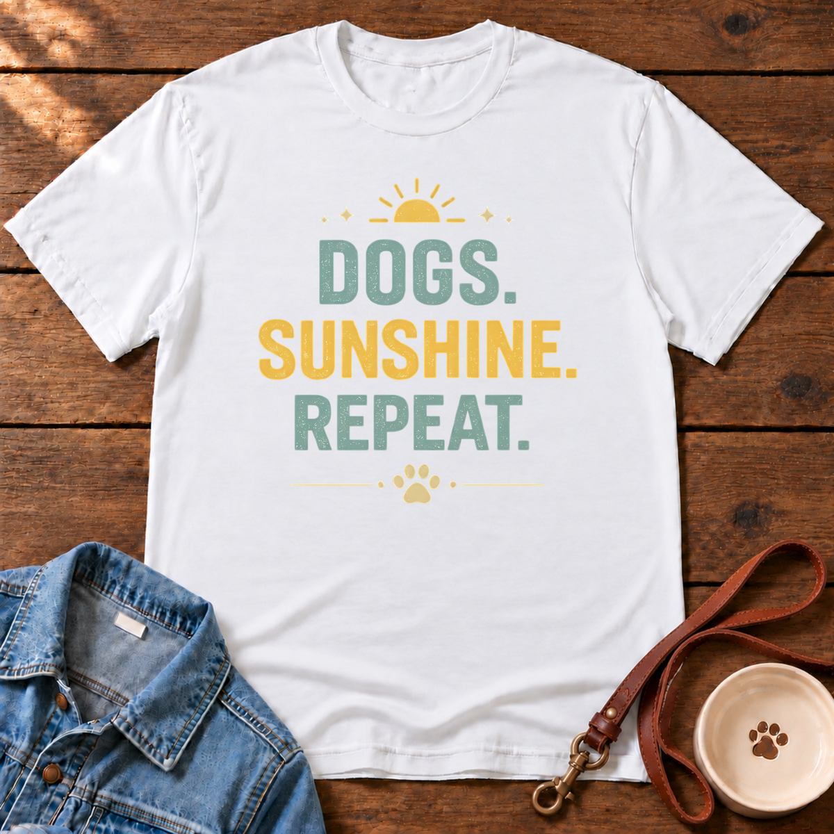 Dogs. Sunshine. Repeat. T-Shirt