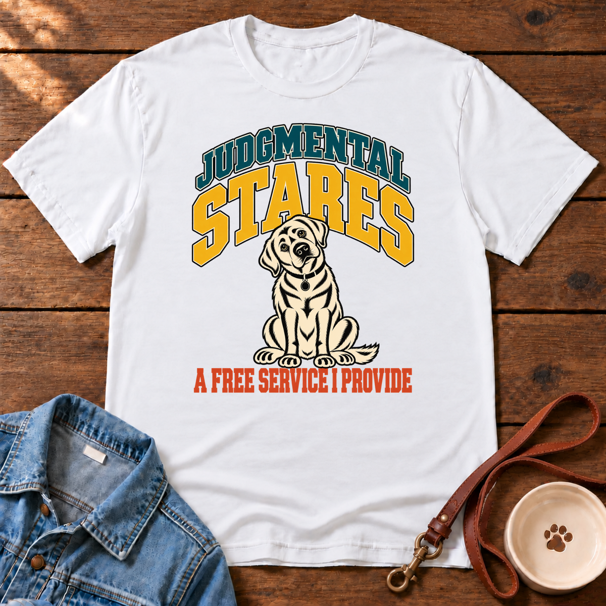 Judgmental Stares Dog T-Shirt
