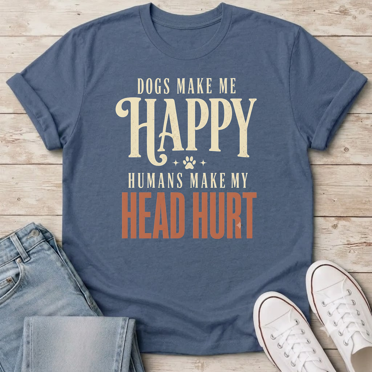 Dogs Make Me Happy Comfort Colors T-Shirt