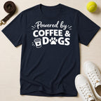 Powered by Coffee And Dogs- T-Shirt