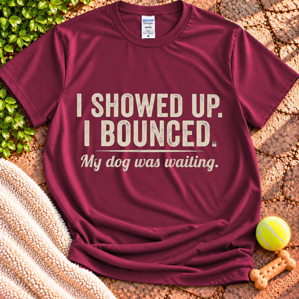 Showed Up T-Shirt - Maroon