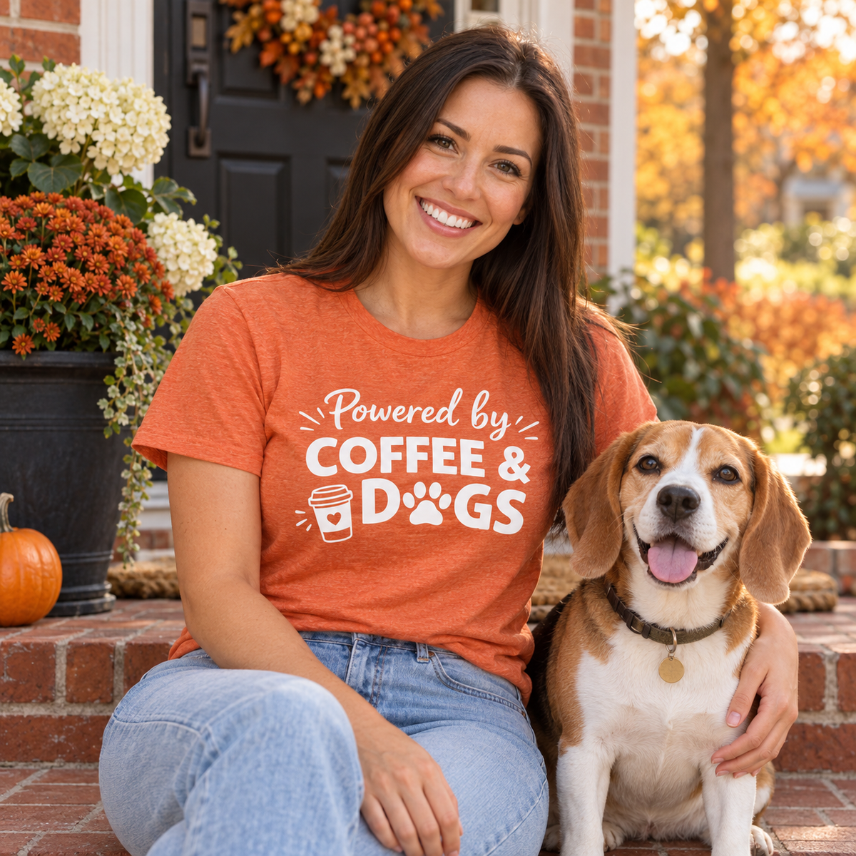 Coffee And Dogs dog lover graphic T-shirt – Wigglebumms